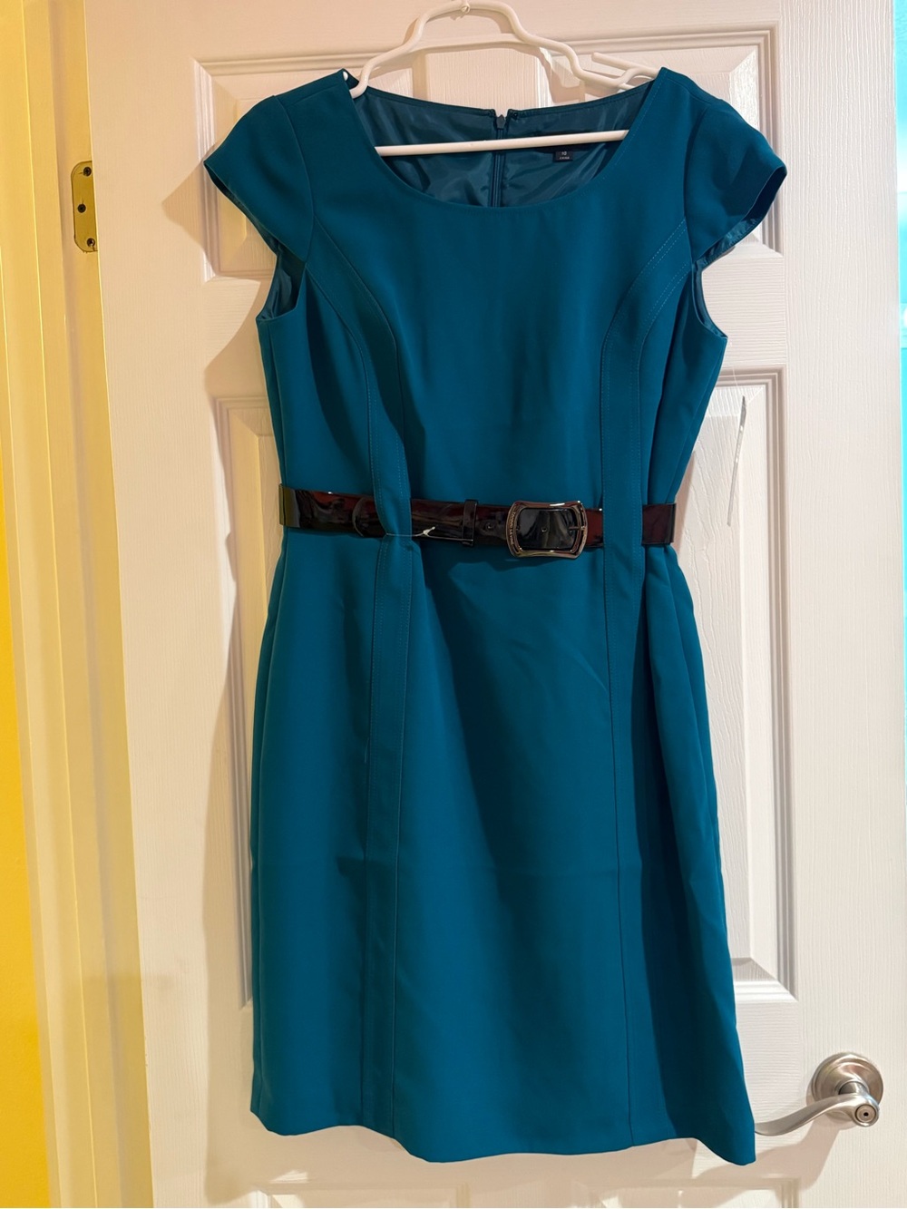 Tahari Arthur S. Levine Teal Shift Dress Women's Size 10 NWT
